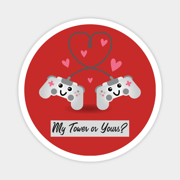 Video Gamer Flirty Controllers: Two Player Game Magnet by Alaskan Skald